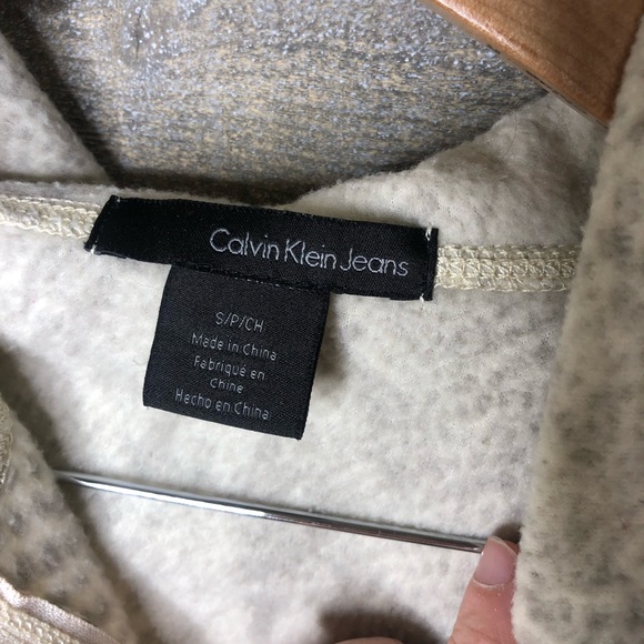 Calvin Klein snakeskin zip up printed fall winter hooded fleece sweater - Picture 3 of 3